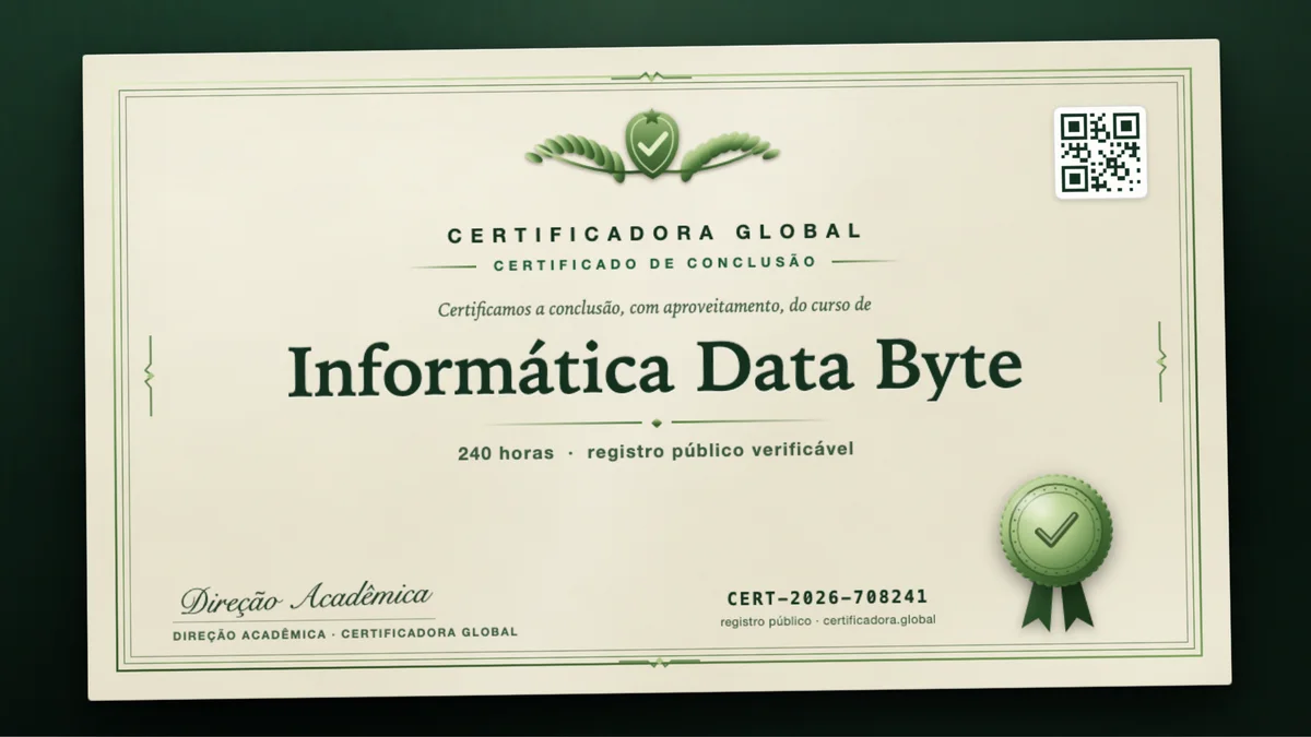 Capa do curso Informática Data Byte