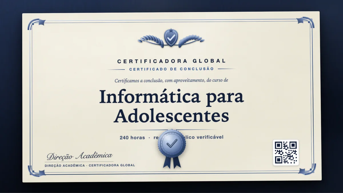 Capa do curso Informática para Adolescentes