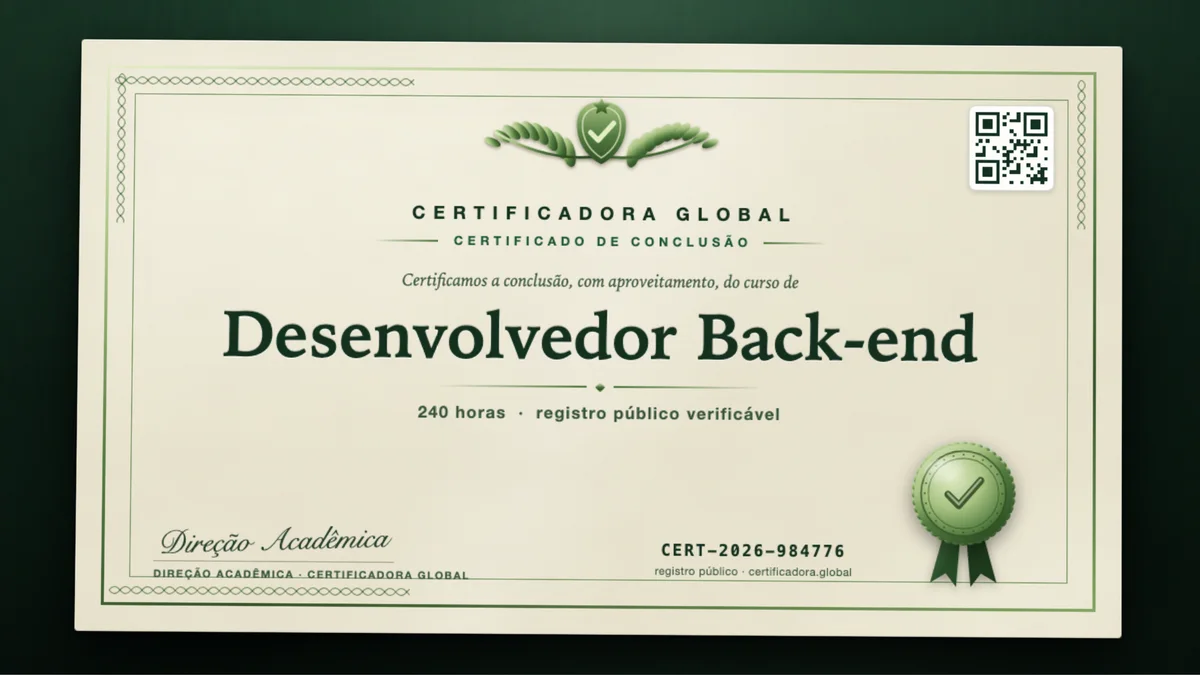 Capa do curso Desenvolvedor Back-end