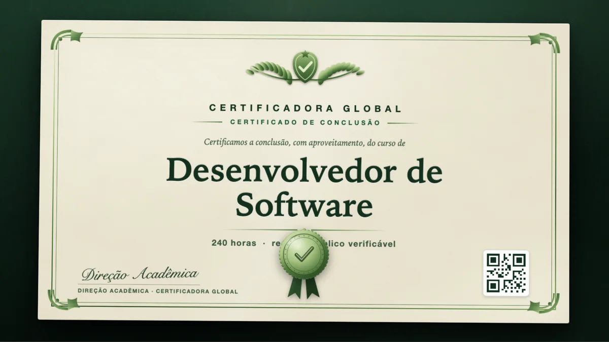 Capa do curso Desenvolvedor de Software
