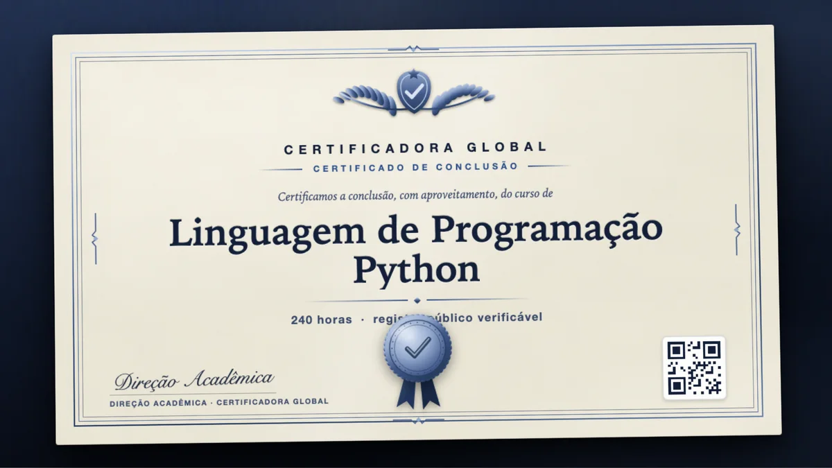 Capa do curso Linguagem de Programação Python