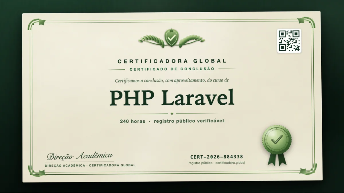 Capa do curso PHP Laravel