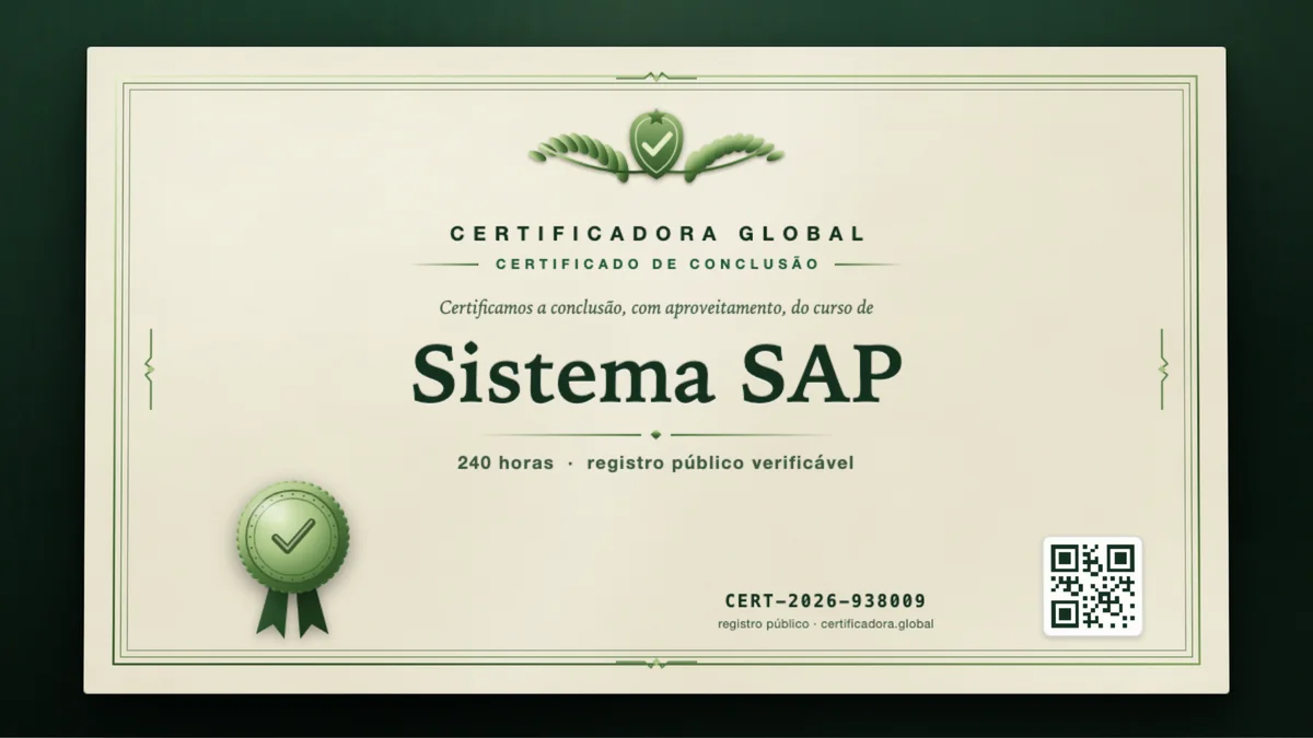 Capa do curso Sistema SAP