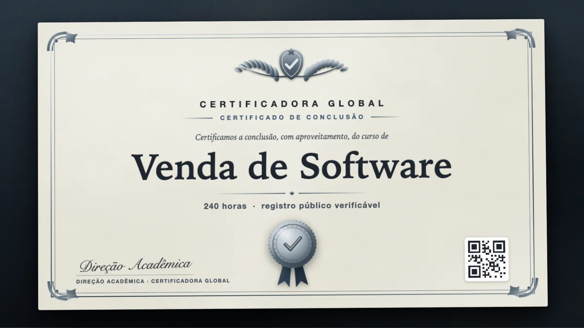 Capa do curso Venda de Software