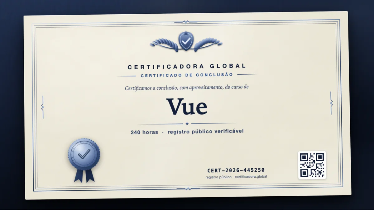 Capa do curso Vue